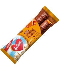 Любятово печенье сахарное Карамель с молочным шоколадом 50 г