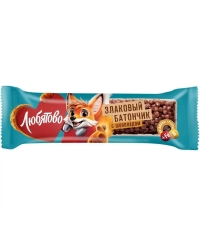 Злаковый батончик Любятово Шоколадный обогащенный витаминами и железом 25 г