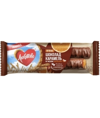 Любятово печенье сахарное Карамель со вкусом Апельсина с молочным шоколадом 50 г