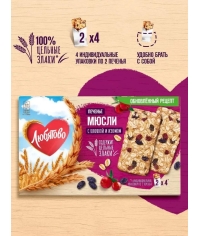 Печенье Любятово Мюсли с клюквой и изюмом 120 г