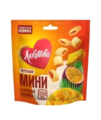 Любятово сдобное Печеньки мини с начинкой Тропик 79 г дой-пак