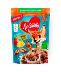 Подушечки злаковые Любятово с начинкой манго 220 г