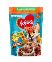 Подушечки злаковые Любятово с банановой начинкой 220 г дой-пак