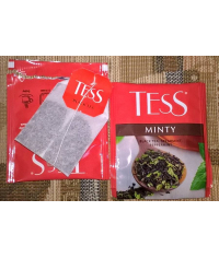 Tess Minty черный листовой с мятой 100 пак. × 1,5 г