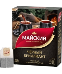 Чай черный Майский Черный Бриллиант 100 пак. × 2 г