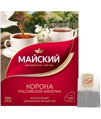 Чай черный Майский Корона Российской империи 100 пак. × 2 г