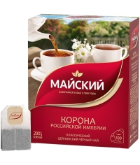 Чай черный Майский Корона Российской империи 100 пак. × 2 г