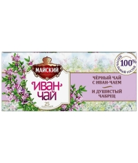 Майский Иван-чай с черным чаем и чабрецом 25 пак. × 1,5 г