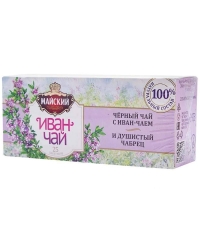 Майский Иван-чай с черным чаем и чабрецом 25 пак. × 1,5 г