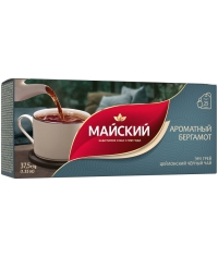 Чай черный Майский Ароматный Бергамот 25 пак. × 1.5 г