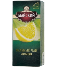 Чай Майский зеленый с лимоном 25 пак. × 2 г