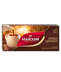 Чай черный Майский Сердце Цейлона 25 пак. × 1.7 г