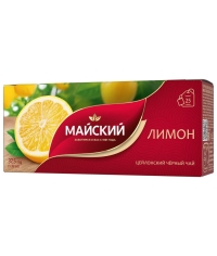 Чай черный Майский ЛИМОН 25 пак. × 1.5 г