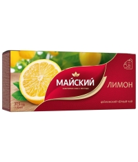 Чай черный Майский ЛИМОН 25 пак. × 1.5 г
