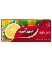 Чай черный Майский ЛИМОН 25 пак. × 1.5 г