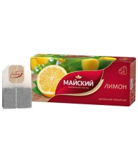 Чай черный Майский ЛИМОН 25 пак. × 1.5 г