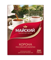 Чай черный Майский Корона Российской империи 200 г Чай черный Майский Корона Российской империи 200 г