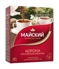 Чай черный Майский Корона Российской империи 100 пак. × 2 г