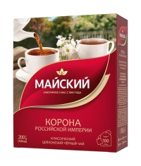Чай черный Майский Корона Российской империи 100 пак. × 2 г