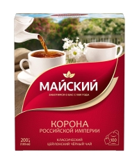 Чай черный Майский Корона Российской империи 100 пак. × 2 г