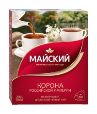Чай черный Майский Корона Российской империи 100 пак. × 2 г