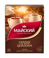 Чай черный Майский Сердце Цейлона 100 пак. × 1.7 г