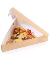 Треугольная упаковка для куска пиццы OSQ PIE Крафт картон 224×224×200 высотой 40 мм