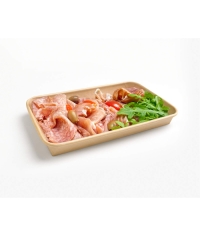 Лоток пищевой OnePlatter Крафт 225×135×12 мм для фасовки Лоток пищевой OnePlatter Крафт 225×135×12 мм для фасовки