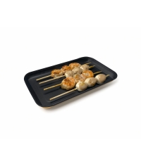 Лоток пищевой OnePlatter Черный/ Крафт 225×135×12 мм для фасовки Лоток пищевой OnePlatter Черный/ Крафт 225×135×12 мм для фасовки