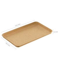 Лоток пищевой OnePlatter 225×135×15 мм Крафт для фасовки