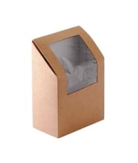 Упаковка для роллов и торлильи картон Крафт 450 мл 90×50×130 мм