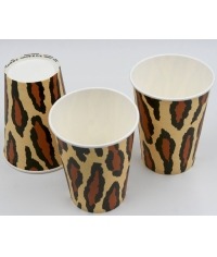 Бумажный стакан EcoCups Наш ЛЕОПАРД d=90 350/400 мл