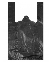 Пакет-майка Черный 9 мкм 25+12×45 cм