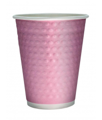 Бумажный 2-слойный стакан Bubbles Розовый d=90 300 мл