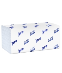 Полотенца бумажные PROtissue 1-слойные С192 Белые 21×22 V-сложение 250 листов