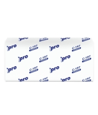 Полотенца бумажные PROtissue Premium С197 2-слойные листовые 22×21 см V-сложение 200 листов
