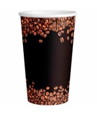 Бумажный стакан Кофейные зерна МИКС d=90 400 мл