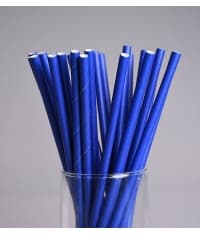 Бумажные трубочки Синие 200 мм d=6 мм