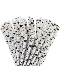 Бумажные трубочки Березка черно-белые 200 мм d=6 мм