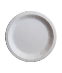 Тарелка бумажная белая с бортом мелованная d=180 мм