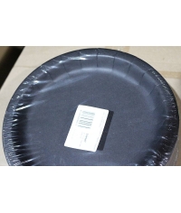 Тарелка бумажная Черная с бортом d=230 мм