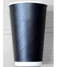 Бумажный термостакан с конгревом Спираль Чёрный d=90 400 мл