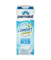 Молоко Parmalat Comfort безлактозное 1.8% БЗМЖ тетрапак с крышкой 1000 мл