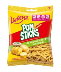 Картофельная соломка Pomsticks со вкусом сметаны и специй 40 г