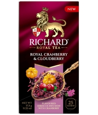 Чай Richard Royal CRANBERRY & CLOUDBERRY цветочный ароматизированный 25 саше × 1.5 г