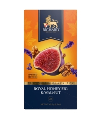 Чай Richard ROYAL limited edition HONEY FIG & WALNUT чёрный ароматизированный 25 саше × 1.7 г