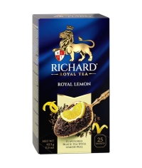Чай Richard Royal LEMON чёрный ароматизированный 25 саше × 1.7 г Чай Richard Royal LEMON чёрный ароматизированный 25 саше × 1.7 г