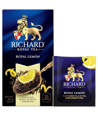 Чай Richard Royal LEMON чёрный ароматизированный 25 саше × 1.7 г Чай Richard Royal LEMON чёрный ароматизированный 25 саше × 1.7 г