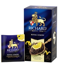 Чай Richard Royal LEMON чёрный ароматизированный 25 саше × 1.7 г Чай Richard Royal LEMON чёрный ароматизированный 25 саше × 1.7 г