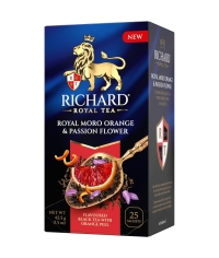 Чай Richard Royal MORO ORANGE & PASSION FLOWER чёрный аром. 25 саше × 1.7 г Чай Richard Royal MORO ORANGE & PASSION FLOWER чёрный аром. 25 саше × 1.7 г